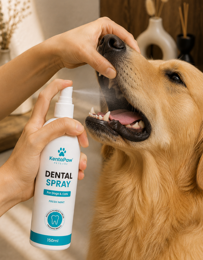 KentaPaw SmileGuard™ Oral Care spray with dental chew bones