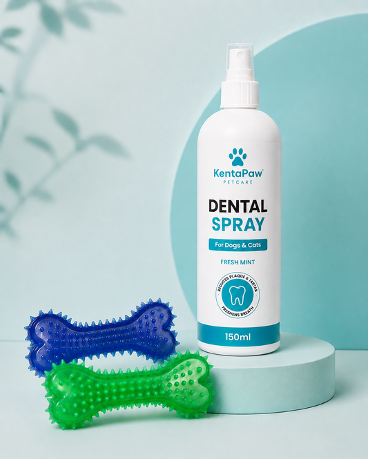 KentaPaw SmileGuard™ Oral Care spray with dental chew bones